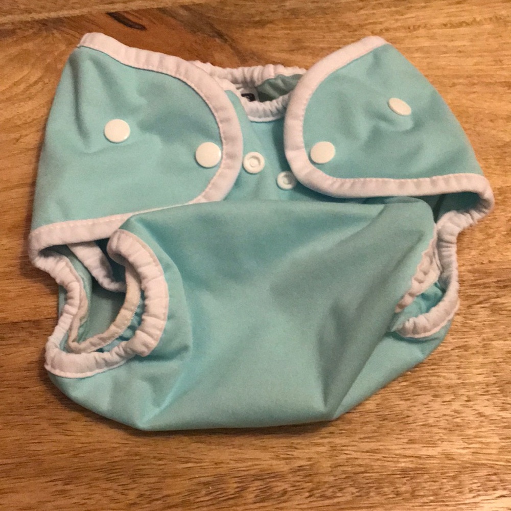 Thirsties size 2 diaper cover ( blue&white)